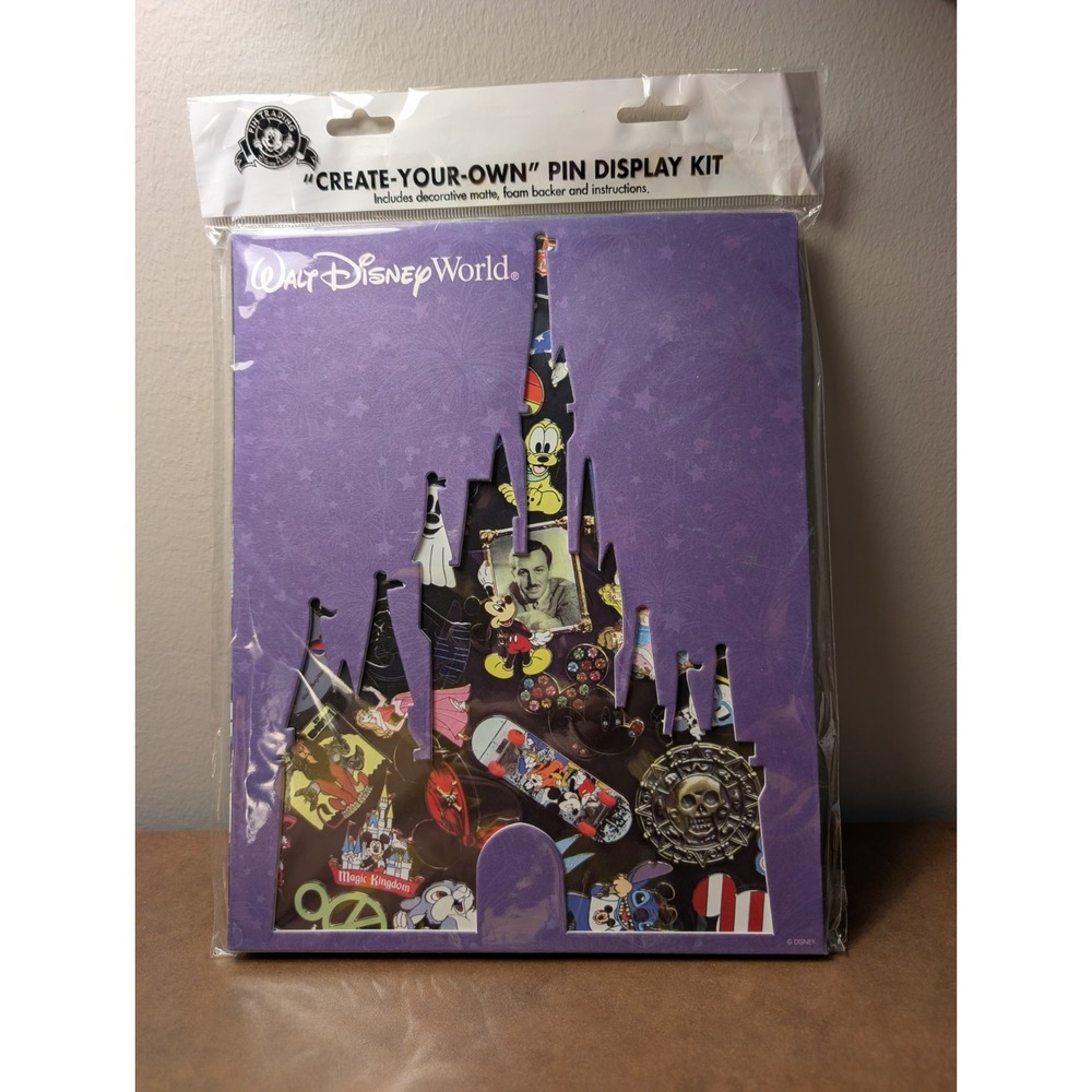 DISNEY Parks WDW CASTLE "Create Your Own" Pin Board Pin Display Kit (NEW)